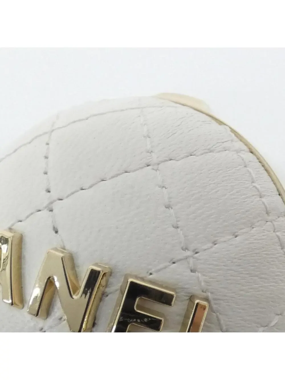 Chanel Bag Charm Leather White Handbag #327517C19B